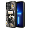 Karl Lagerfeld Iconic Karl Flower - pouzdro pro iPhone 13 Pro (šedé)