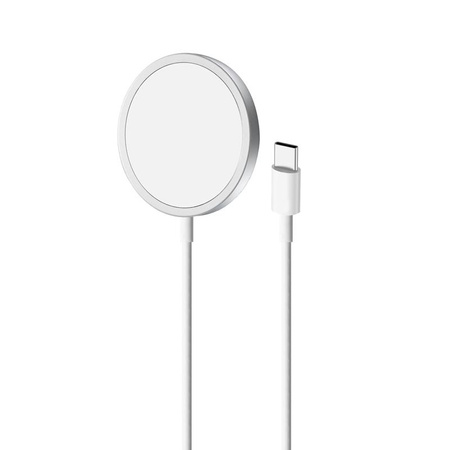 Magnetický nabíjecí kabel Puro USB-C Magsafe - 15W indukční bezdrátová nabíječka (bílá)
