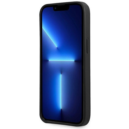 Guess Saffiano 4G Small Metal Logo - Étui pour iPhone 13 (noir)
