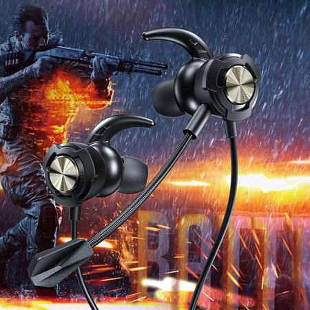 WEKOME YB01 Game Series - drátová sluchátka Hi-Fi jack 3,5 mm pro hráče (černá)