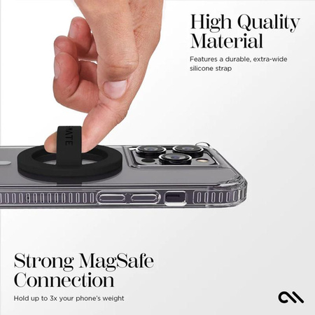 Case-Mate Magnetic Loop Grip - MagSafe Finger Grip (Noir)