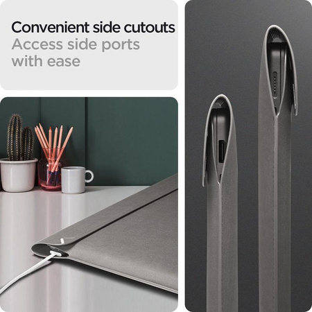 Spigen Valentinus Sleeve Laptop - pouzdro na 15" / 16" notebook (City Grey)