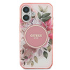 Guess IML Flower & Tonal Circle MagSafe - Case for iPhone 16 (Pink)