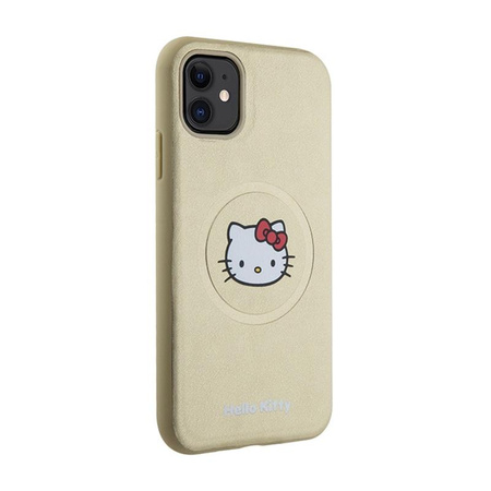 Hello Kitty Leather Kitty Head MagSafe - Hülle für iPhone 11 (Gold)