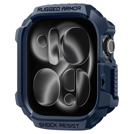 Spigen Rugged Armor V2 - Custodia per Apple Watch 10/11 42 mm (blu navy)