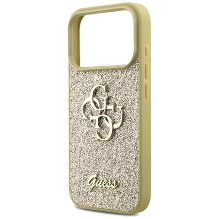 ETUI DO IPHONE 17 PRO ZŁOTE GUESS ORYGINALNE BROKATOWE ELEGANCKIE CASE