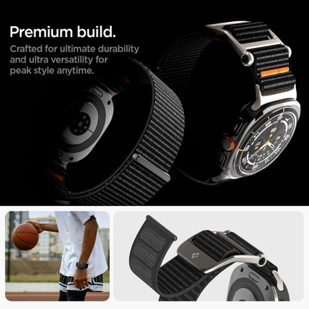Spigen DuraPro Flex - szíj Samsung Galaxy Watch Ultra 47 mm-es órához (fekete)