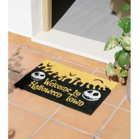 WYCIERACZKA POD DRZWI WEWNĘTRZNA HALLOWEEN 40x60 KOKOSOWA Z NAPISEM