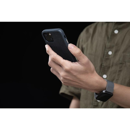 Moshi Altra - Pouzdro s odnímatelnou šňůrkou na iPhone 13 mini (antibakteriální NanoShield™) (modré)