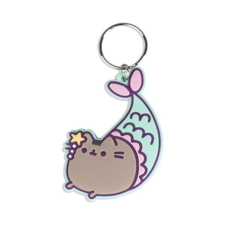 Pusheen - Brelok do kluczy z kółkiem (Pusheen syrenka) (7 x 8 cm)