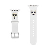 Karl Lagerfeld Silikon Karl & Choupette Heads - Armband für Apple Watch 42/44/45/49 mm (weiß)