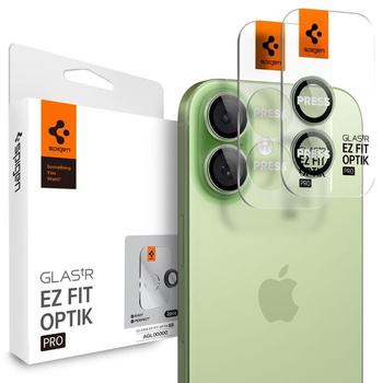 SZKŁO HARTOWANE NA APARAT DO IPHONE 16 | 16 PLUS | 17 SPIGEN SZYBKA 9H 2SZT