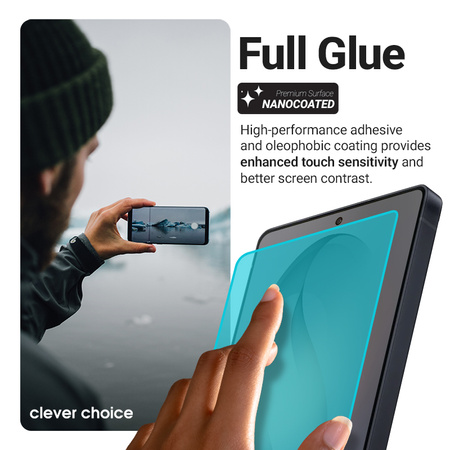 Crong 3D Armor Glass Lite – Vollflächig verklebtes gehärtetes Glas für Samsung Galaxy A36 / A37 / A56 / A57 / S24 FE / S25 FE