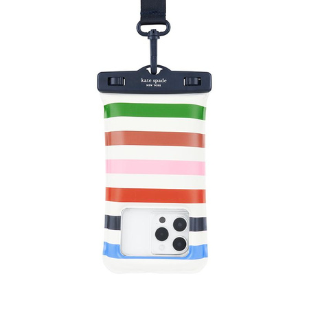 Kate Spade New York Waterproof Floating Pouch - Waterproof case for smartphones up to 6.7" (Adventure Stripe)