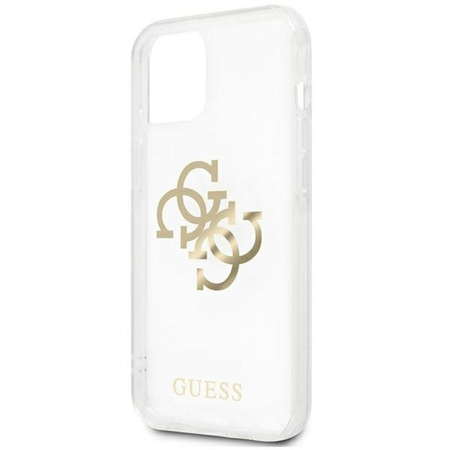 Guess 4G Big Logo Charm Gold- iPhone 13 mini case (gold charms)