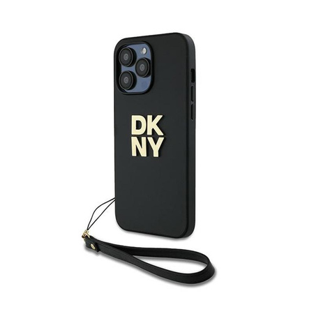 DKNY Wrist Strap Stock Logo - pouzdro pro iPhone 14 Pro Max (černé)