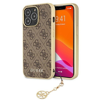 Kolekce Guess 4G Charms - pouzdro pro iPhone 13 Pro Max (hnědé)