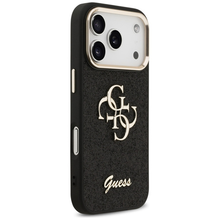 ETUI DO IPHONE 17 PRO GUESS GLITTER ORYGINALNE CZARNE ELEGANCKIE MODNE CASE