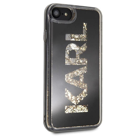 Karl Lagerfeld Logo Karl - pouzdro pro iPhone SE 2020 / 8 / 7 (zlaté třpytivé)