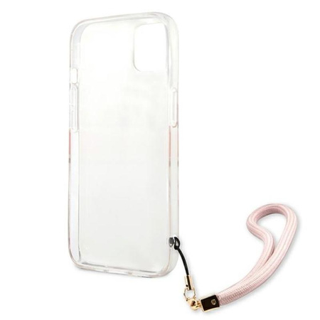 Guess Marble Strap - pouzdro pro iPhone 13 Mini (růžové)
