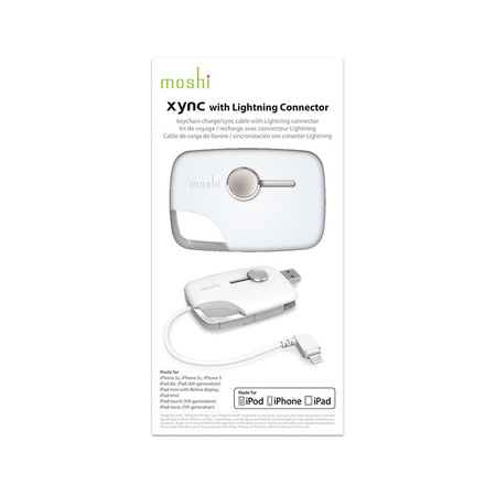 Moshi Xync Lightning - Multifunctional charging and syncing pendant (white)