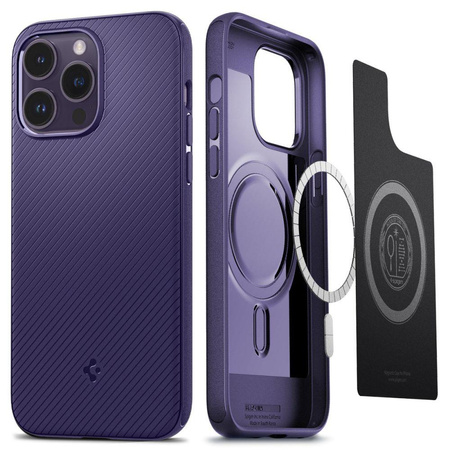 Spigen Mag Armor - Coque pour iPhone 14 Pro (Violet)
