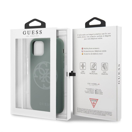 Guess Silicone 4G Tone to Tone - Coque iPhone 11 (kaki)