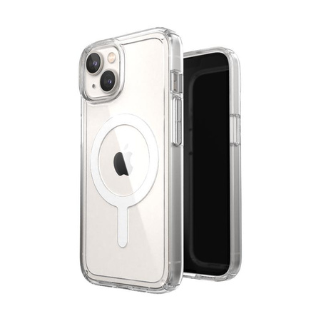 Speck Gemshell + MagSafe - Case for iPhone 14 / iPhone 13 with MICROBAN half (Clear)