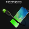 Green Cell Ray - USB kabel - USB-C 200 cm se zeleným LED podsvícením, rychlé nabíjení Ultra Charge, QC 3.0