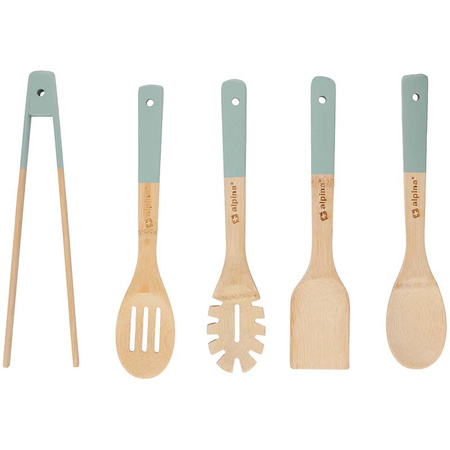 Alpina - Set of bamboo cooking utensils 5 pcs. (graphite)