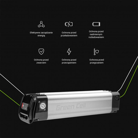 Green Cell - Batterie 10.4Ah (374Wh) pour vélo électrique E-Bike 36V