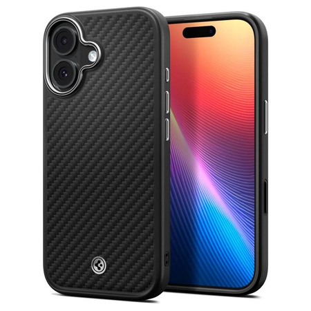 Spigen Enzo Aramid T Mag MagSafe - Case for iPhone 17 (Black/Silver)