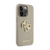 Guess Perforované pouzdro 4G Glitter - iPhone 15 Pro (zlaté)