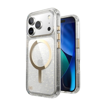 Speck Presidio Lux MagSafe - iPhone 17 Pro Tasche (Glitter / Gold Metallic)