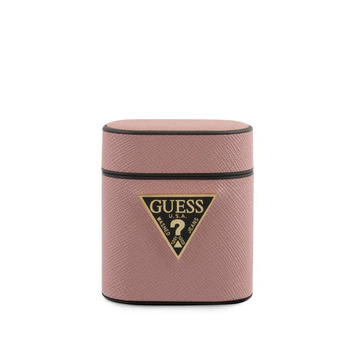Guess Saffiano - Étui pour Airpods (rose)