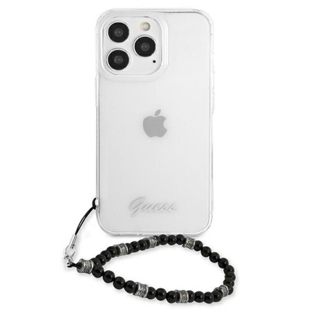 Guess Black Pearl Strap - iPhone 13 Pro Tasche (Transparent)