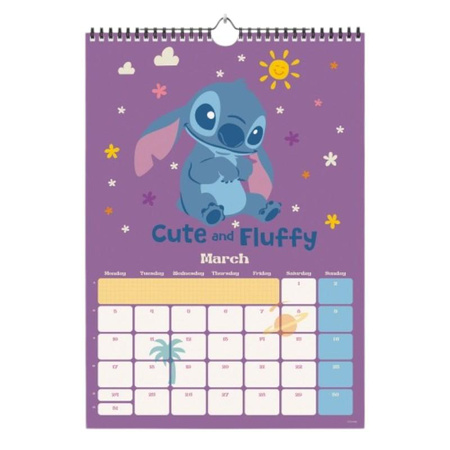 Disney Stitch - A3 2025 falinaptár (30 x 42 cm)