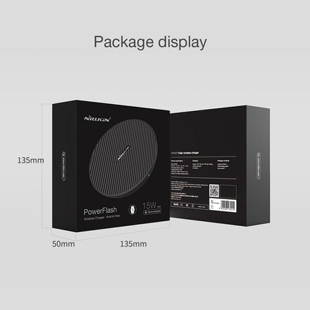 Nillkin PowerFlash Fast Wireless Charger - Bezprzewodowa ładowarka indukcyjna Qi 15W (Classic Nylon)