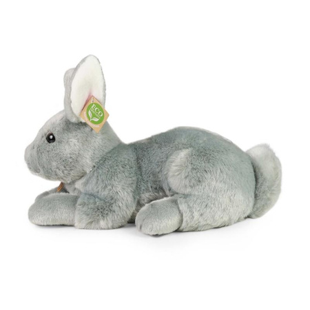 MASKOTKA PLUSZOWA DUŻY SZARY KRÓLIK REALISTYCZNY 33cm RAPPA ECO DLA DZIECKA