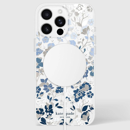Kate Spade New York Protective Gems MagSafe - Hülle für iPhone 16 Pro Max (Flowerbed Blue)