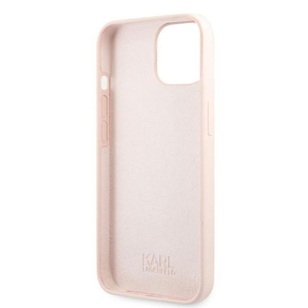 Karl Lagerfeld Slilicone Karl & Choupette - pouzdro pro iPhone 13 Mini (růžové)