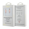 Guess Ebossed Logo - Câble USB-C vers Lightning certifié MFi 1,5m (rose)