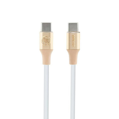 Guess Ebossed Logo - Câble de charge rapide USB-C vers USB-C 1,5 m (doré)