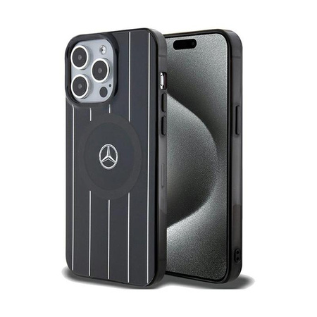 Mercedes Double Layer Crossed Lines MagSafe - iPhone 15 Pro Max Case (black)