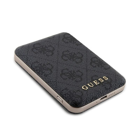 Guess Bundle Pack MagSafe 4G Metal Gold Logo - sada pouzdra + Power Bank 5000mAh MagSafe iPhone 13 Pro Max (černá)