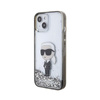 Karl Lagerfeld Liquid Glitter Ikonik - iPhone 15 Tasche (Transparent)