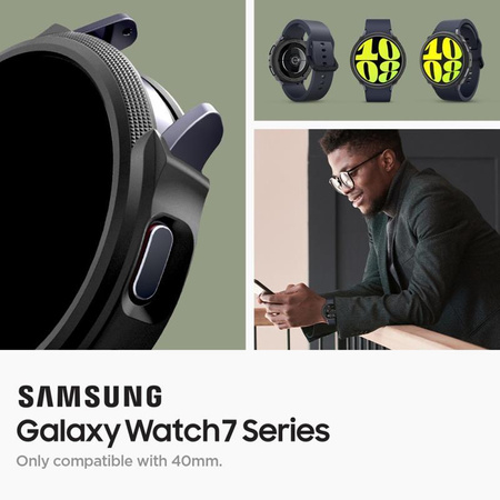 Spigen Liquid Air - Étui pour Samsung Galaxy Watch 7 40 mm (Noir mat)