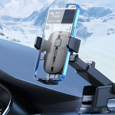 WEKOME WA-S55 K Captain Series - Support mécanique pour téléphone de voiture 4.7"- 7.2" (Noir)