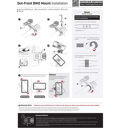 Spigen GearLock MF100 - Fahrrad-Lenkerhalterung (Schwarz)