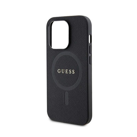 Pouzdro Guess Saffiano MagSafe - iPhone 15 Pro Max (černé)